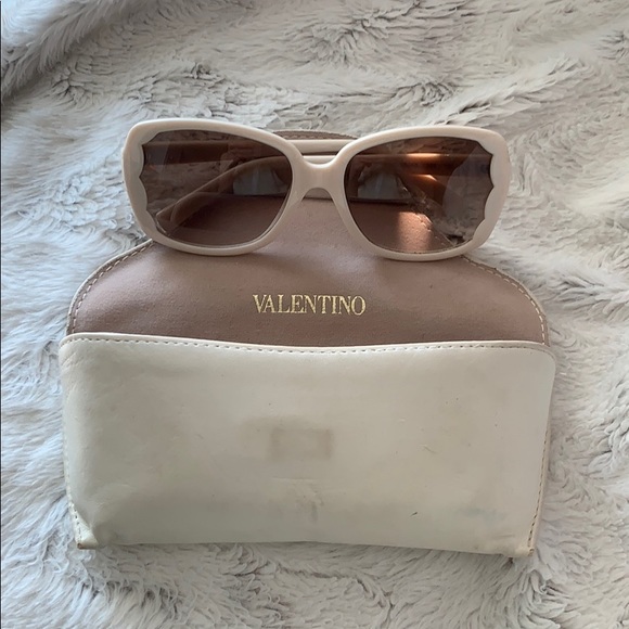 Valentino Accessories - VALENTINO cream sunglasses